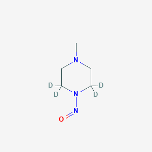 Chemical structure of N-Methyl-N'-nitrosopiperazine-d4