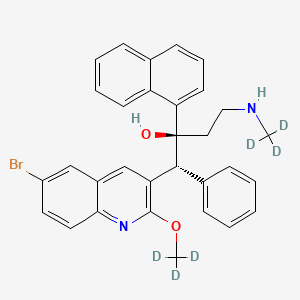 Chemical structure of N-Desmethyl Bedaquiline-d6
