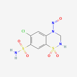 Chemical structure of 4-Nitroso hydrochlorothiazide-13C,15N2,d2