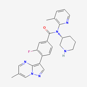 Chemical structure of CD33 splicing modulator 1