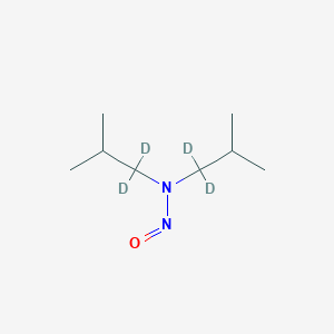 Chemical structure of Nitroso diisobutylamine-d4