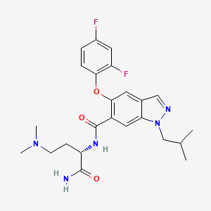 Chemical structure of Emprumapimod hydrochloride