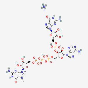Chemical structure of m7GpppAmpG ammonium