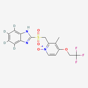 Chemical structure of Lansoprazole sulfone N-oxide-d4