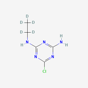 Chemical structure of Desisopropylatrazine-d5