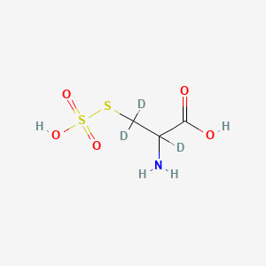 Chemical structure of S-Sulfo-DL-cysteine-2,3,3-d3