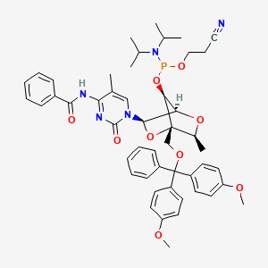 Chemical structure of 5'-ODMT cEt N-Bzm5 C Phosphoramidite (Amidite)