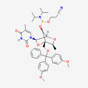 Chemical structure of 5'-ODMT cEt m5U Phosphoramidite (Amidite)