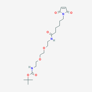 Chemical structure of MC-PEG2-Boc