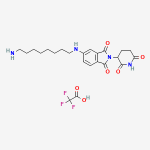 Chemical structure of Thalidomide-5-NH2-C8-NH2 TFA