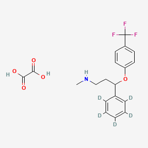 Chemical structure of (±)-Fluoxetine-dd5 Oxalate (phenyl-dd5)
