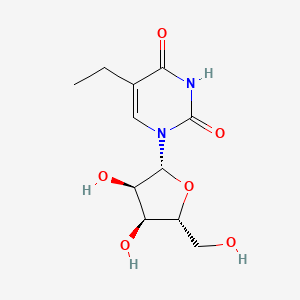 Chemical structure of 5-Ethyluridine