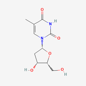 Chemical structure of 1-(2-Deoxy-β-D-threo-pentofuranosyl)thymine