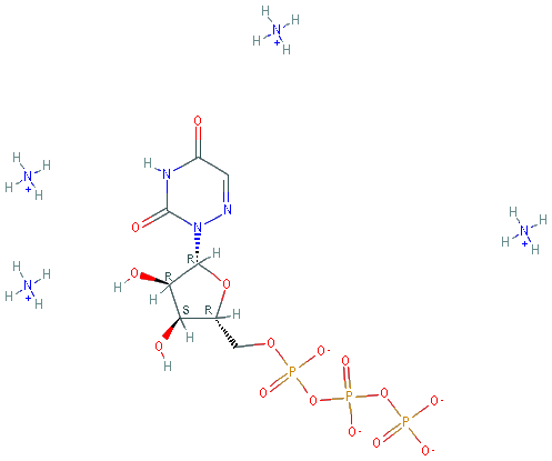 Chemical structure of 6-Azauridine triphosphate ammonium