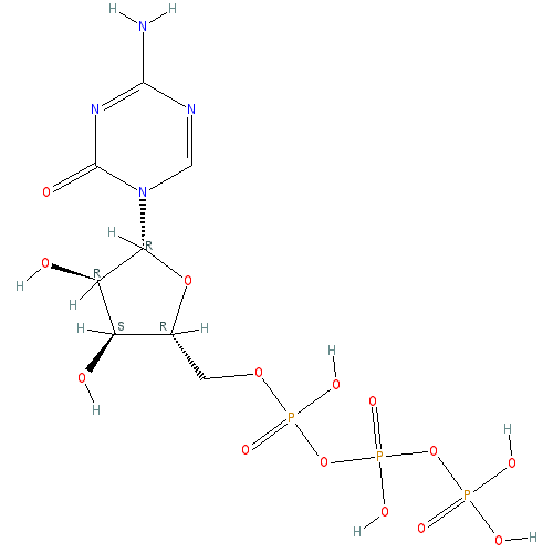 Chemical structure of 5-Azacytidine 5′-triphosphate sodium