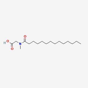 Chemical structure of N-(1-Oxopentadecyl)glycine-d2