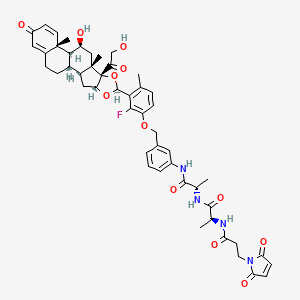 Chemical structure of Glucocorticoid receptor agonist-3 Ala-Ala-Mal