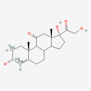 Chemical structure of Cortisone-13C3
