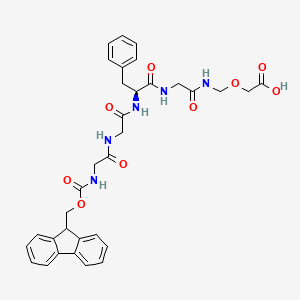 Chemical structure of Fmoc-Gly-Gly-Phe-Gly-NH-CH2-O-CH2COOH