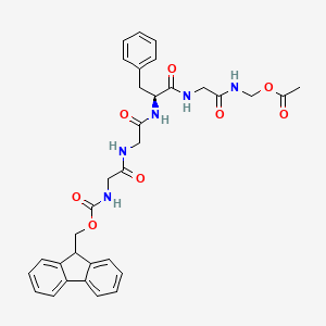 Chemical structure of Fmoc-Gly-Gly-Phe-Gly-NH-CH2-O-CO-CH3