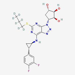 Chemical structure of Deshydroxyethoxy Ticagrelor-d7