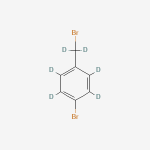 Chemical structure of 4-Bromobenzyl-d6 Bromide