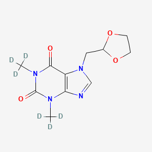Chemical structure of Doxofylline-d6