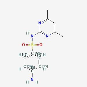 Chemical structure of Sulfamethazine-13C6
