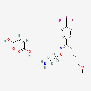 Chemical structure of (E)-Fluvoxamine-d4 maleate