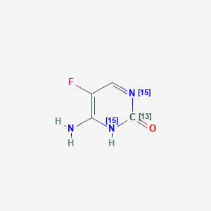 Chemical structure of Flucytosine-13C,15N2