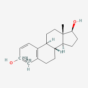 Chemical structure of Estradiol-13C2