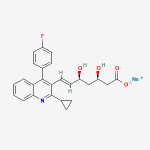 Chemical structure of Pitavastatin-d4 sodium