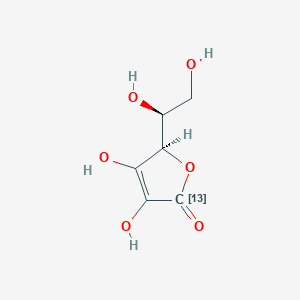 Chemical structure of L-Ascorbic acid-13C