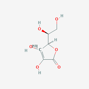 Chemical structure of L-Ascorbic acid-13C-2