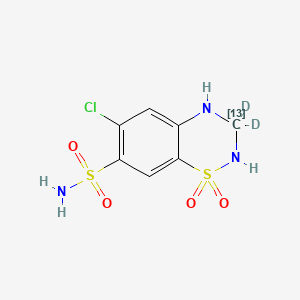 Chemical structure of Hydrochlorothiazid-13C,d2