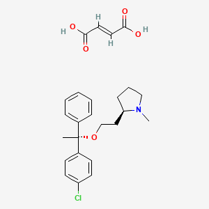Chemical structure of Clemastine-d5 fumarate