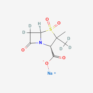 Chemical structure of Sulbactam-d5 sodium