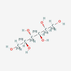 Chemical structure of D-Sorbitol-13C6