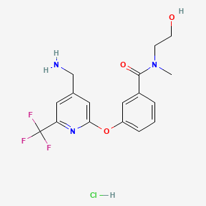 Chemical structure of Fleroxacin-d3 hydrochloride