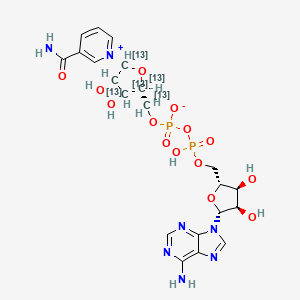 Chemical structure of NAD+-13C5