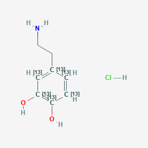 Chemical structure of Dopamine-13C6 hydrochloride