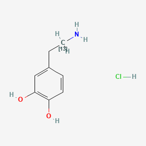 Chemical structure of Dopamine-13C hydrochloride