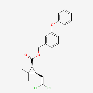 Chemical structure of (-)-cis-Permethrin