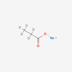 Chemical structure of Propanoic-d5 sodium