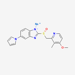 Chemical structure of Ilaprazole sodium hydrate