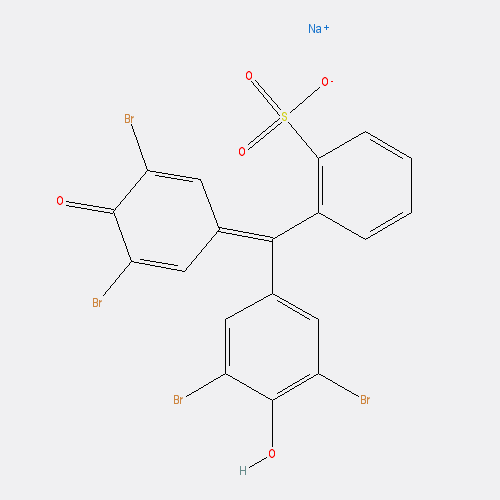 Chemical structure of Brom0phenol blue sodium
