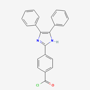 Chemical structure of 4-(4,5-Diphenyl-1H-imidazol-2-yl)benzoyl chloride