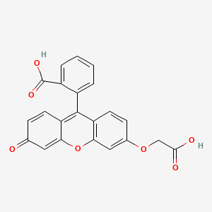 Chemical structure of Fluorescein-O-acetate