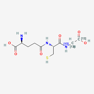 Chemical structure of L-Glutathione reduced-13C2,15N