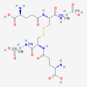 Chemical structure of Glutathione oxidized-13C4,15N2